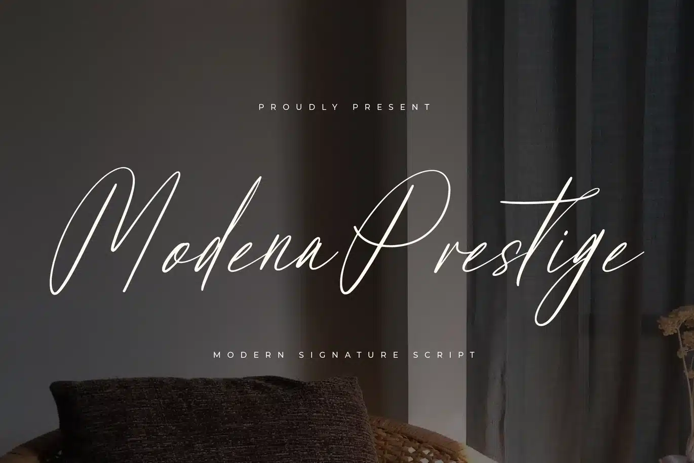 Modena Prestige Modern Signature Script Font font preview