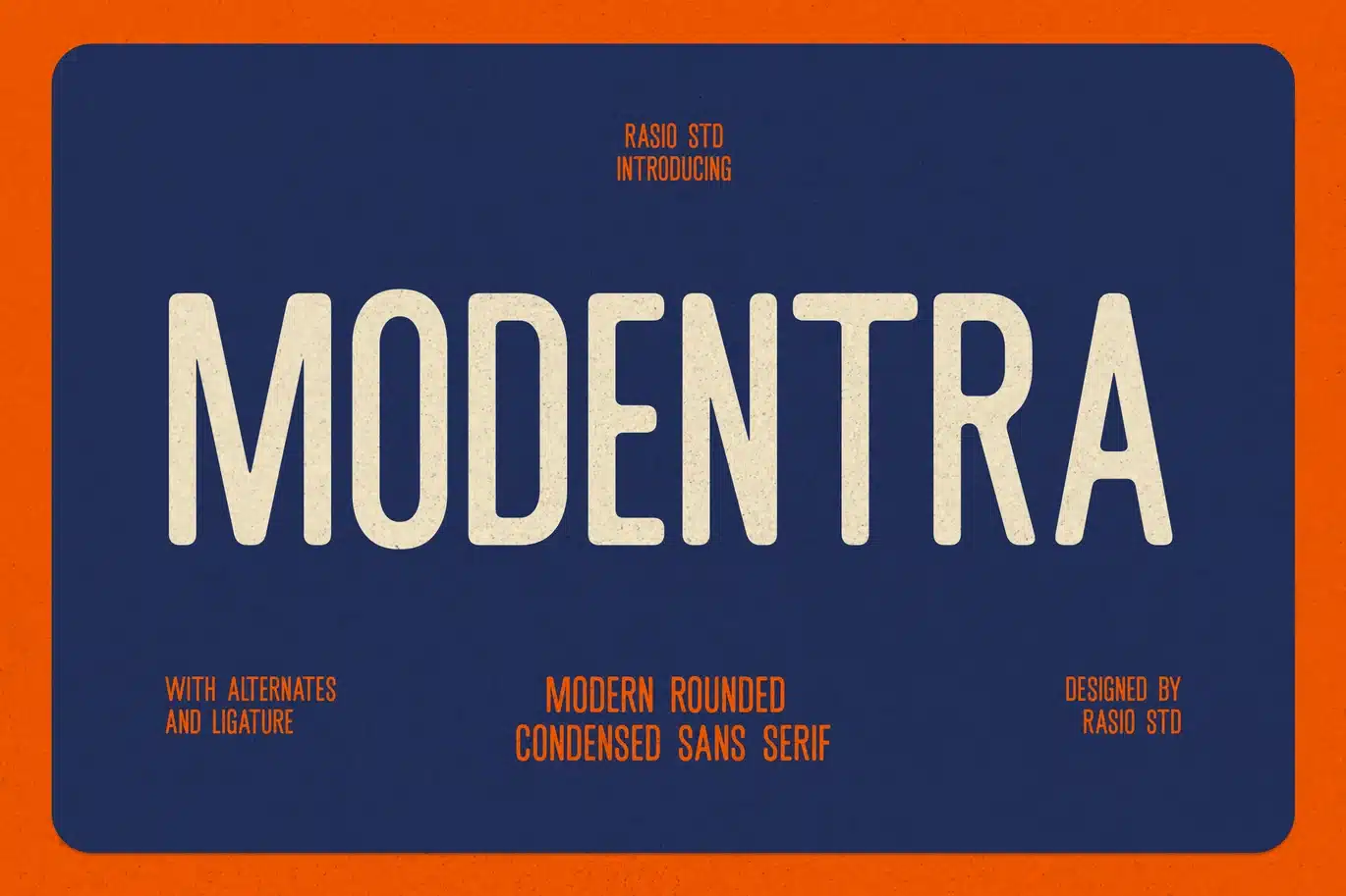 Modentra Rounded Condensed Sans Serif Font font preview