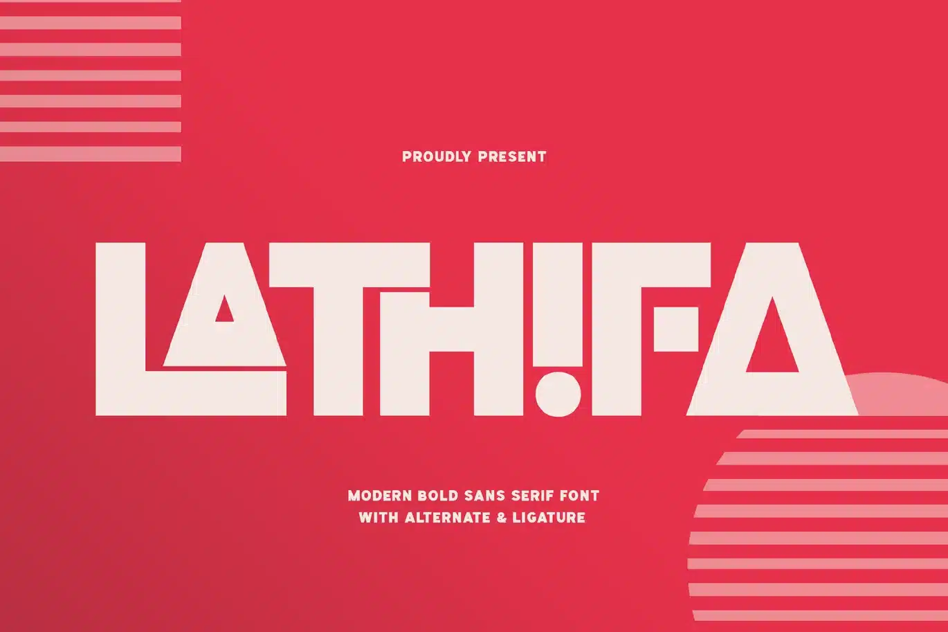 Modern Bold Sans Serif Font – Lathifa font preview