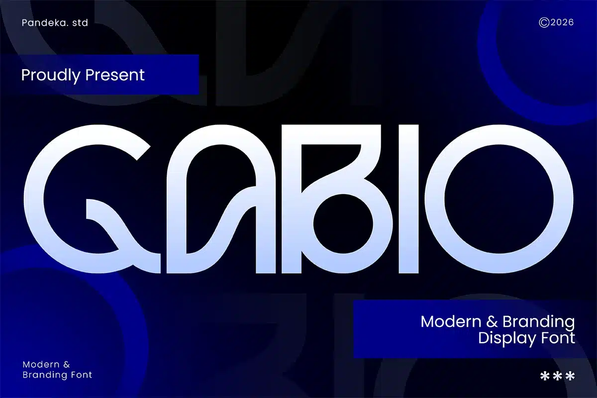 Modern Branding Font – Gabio font preview