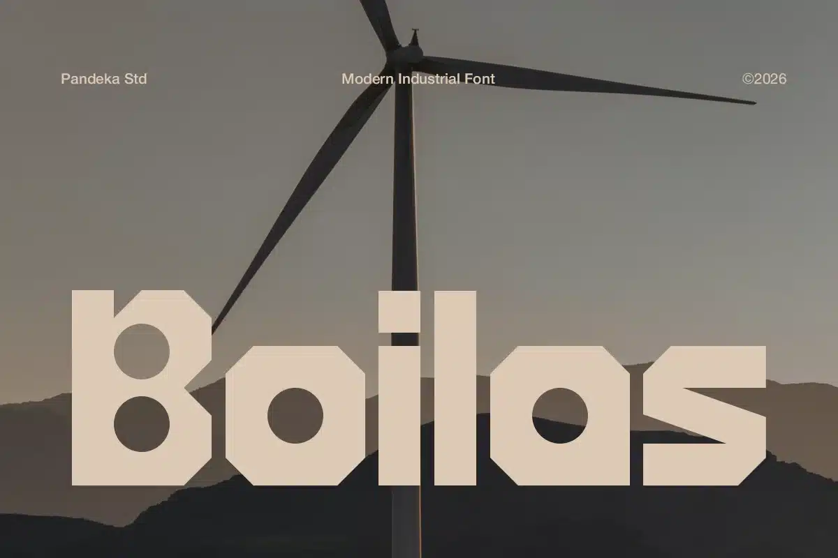 Modern Industrial Logo Font – Boilas font preview