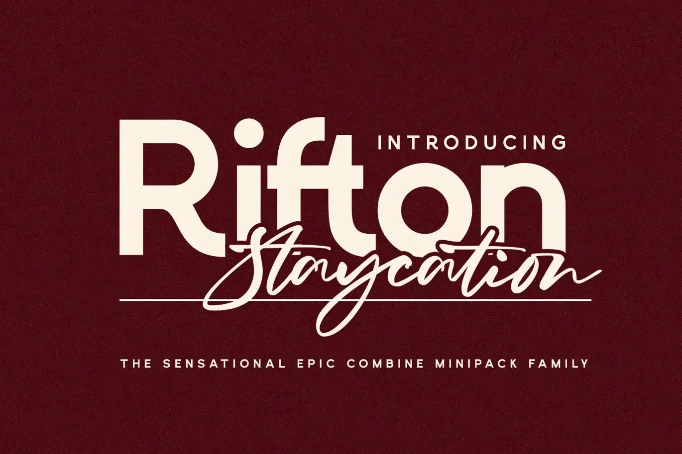 Modern Logotype – Rifton Staycation – Font Duo font preview