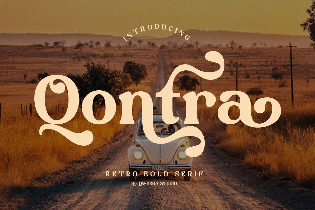 Modern Retro Bold Branding – Qontra Font font preview