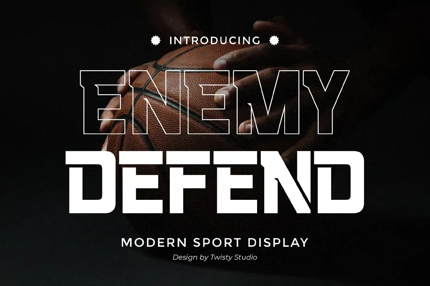 Modern Sport Display Font – Enemy Defend font preview