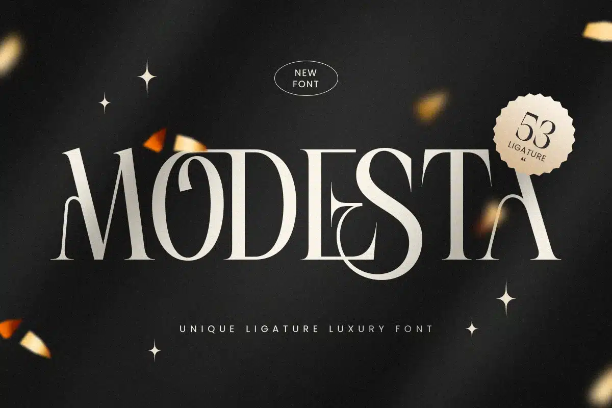 Modesta – Unique Ligature Luxury Font font preview