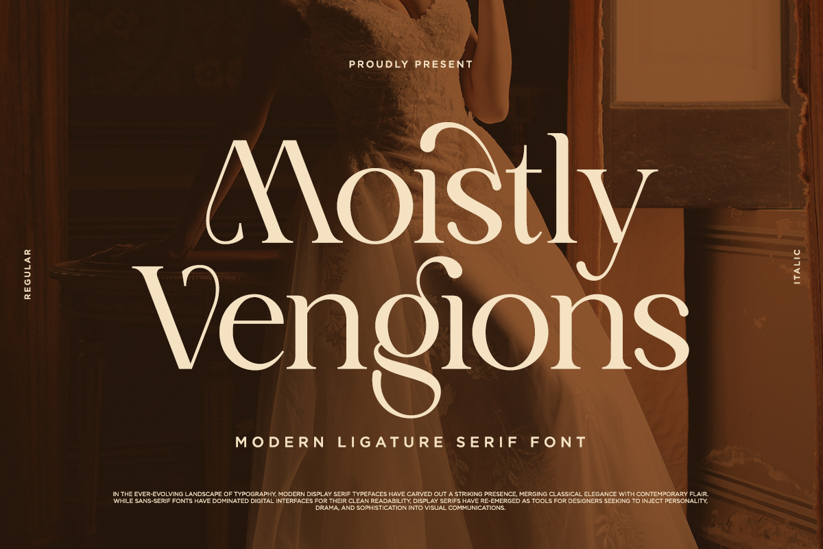 Moistly Vengions Demo Font font preview