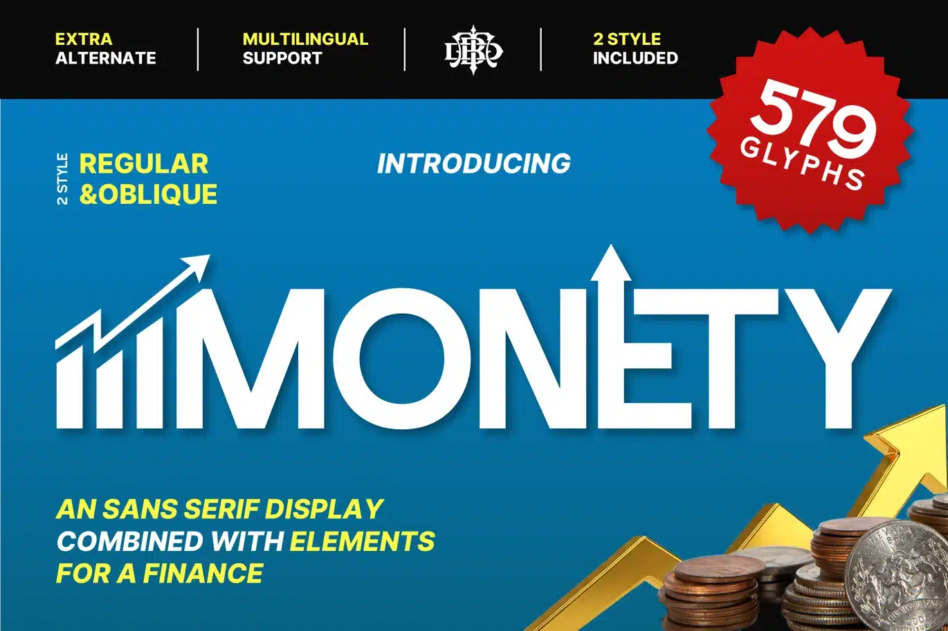 Monety Font font preview