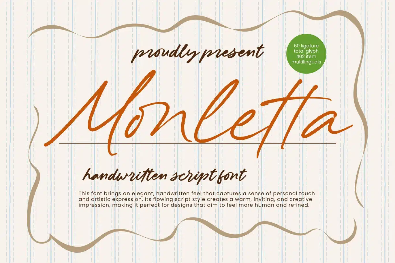 Monletta – Handwritten Script Font font preview