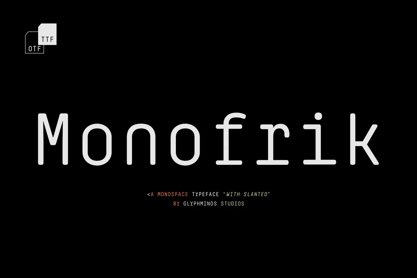 Monofrik Font font preview