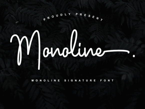 Monoline Font font preview