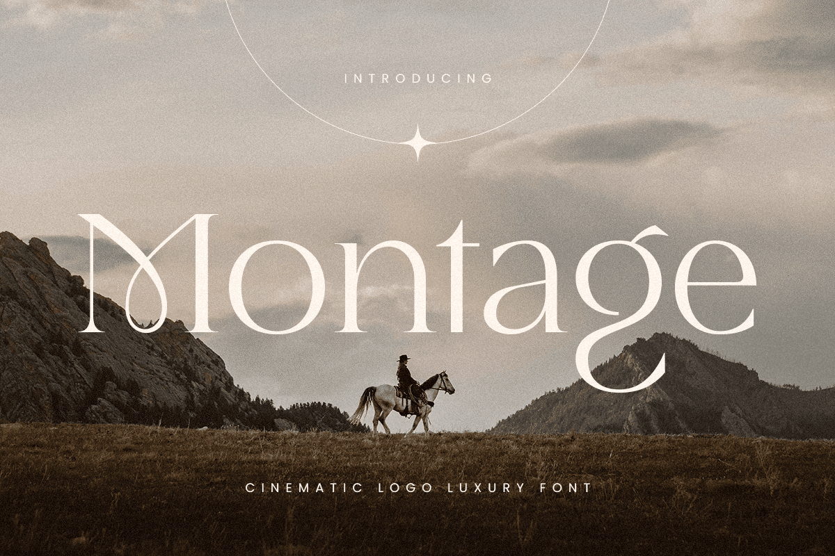 Montage – Cinematic Logo Luxury Font font preview
