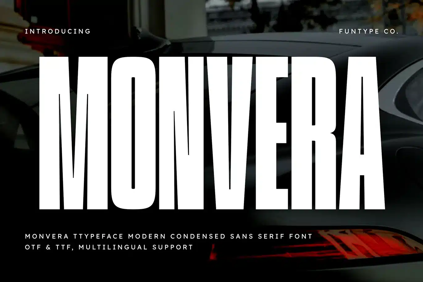 Monvera – Modern Bold Condensed Sans Serif Font font preview