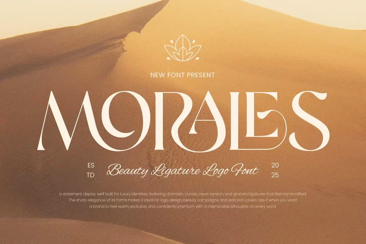 Morales – Beauty Ligature Logo Font font preview