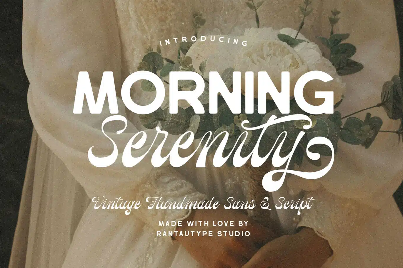 Morning Serenity Vintage Sans & Script Font font preview