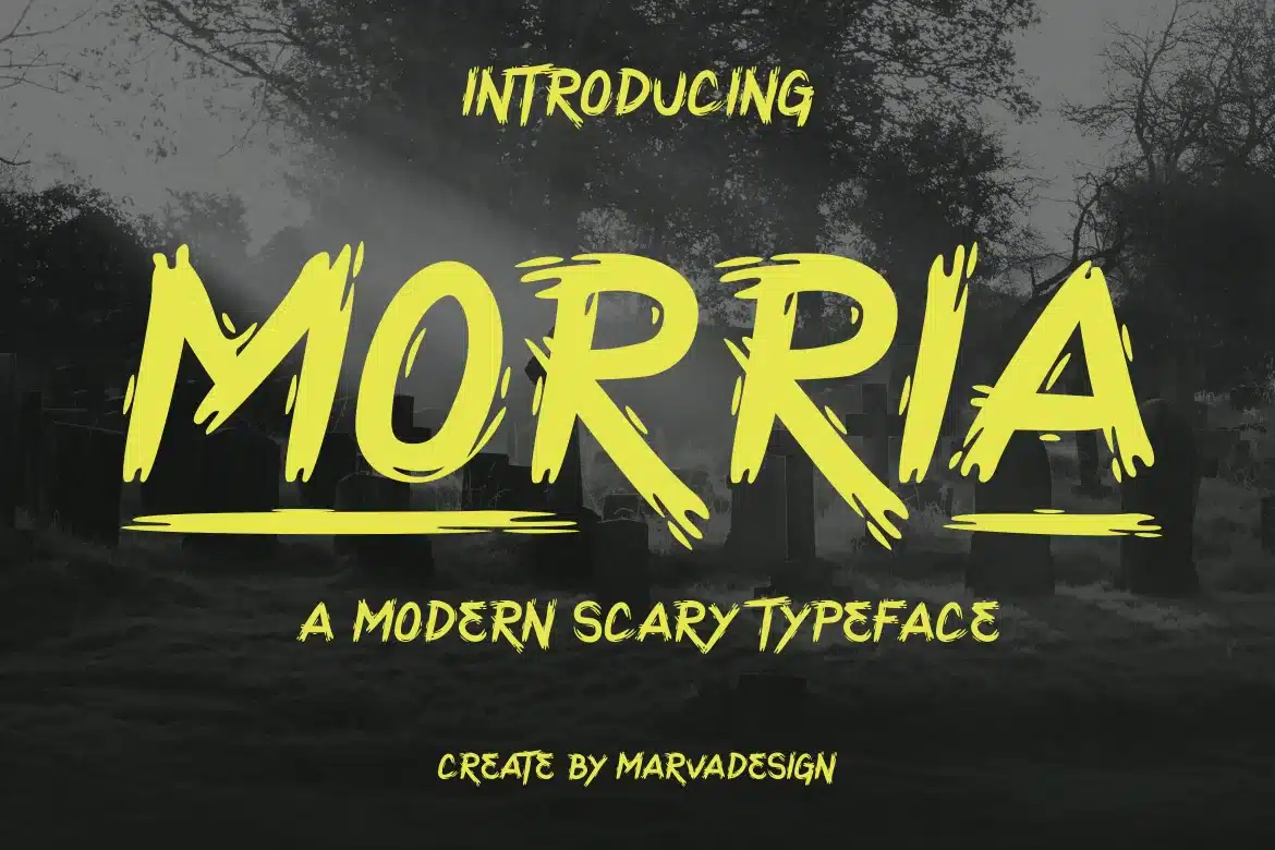 Morria – A Modern Scary Font font preview