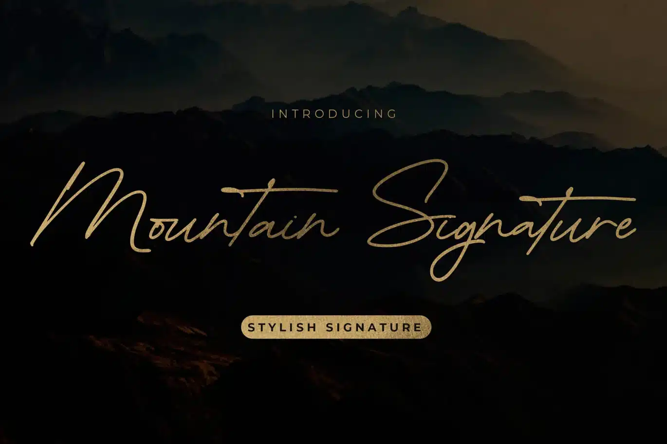 Mountain Signature – Stylish Signature Font font preview