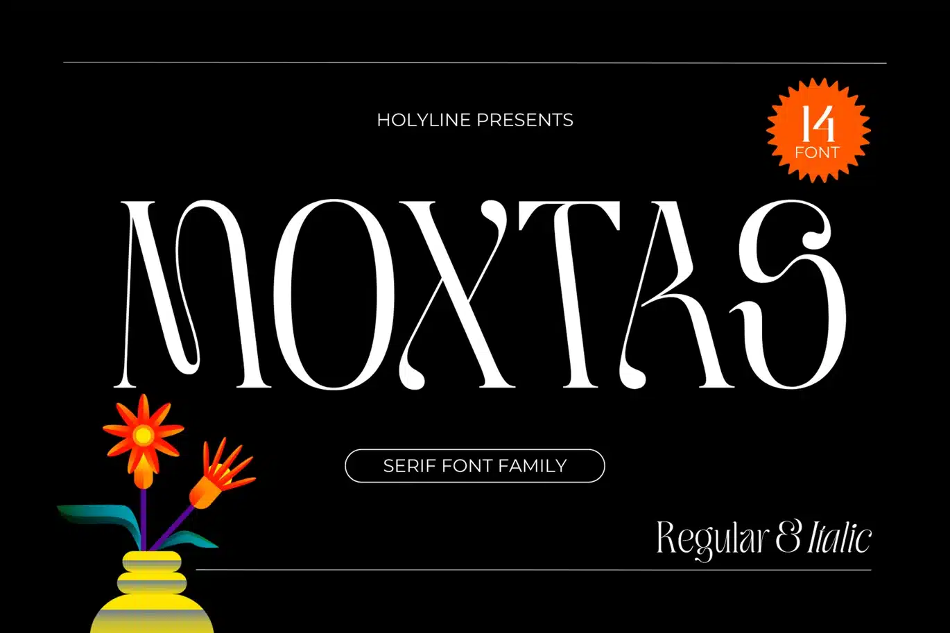 Moxtas – Modern Branding Type Family Font font preview
