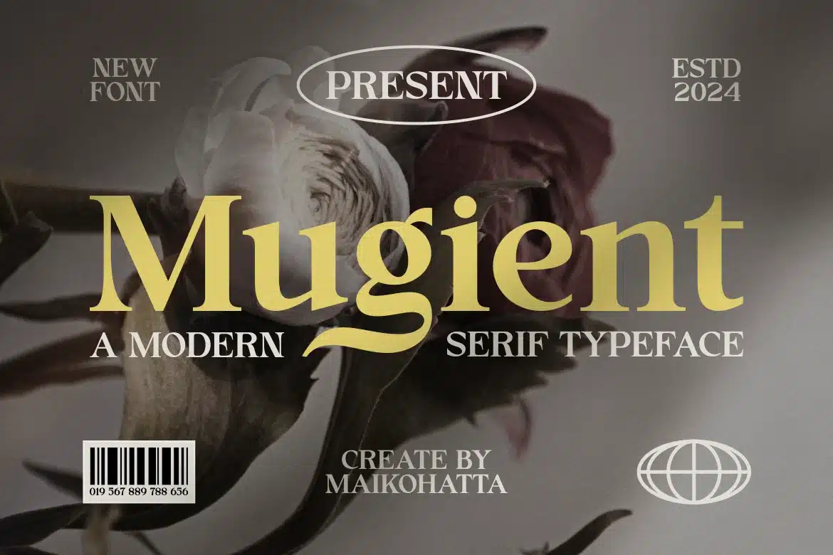 Mugient – Modern Serif Typeface Font font preview