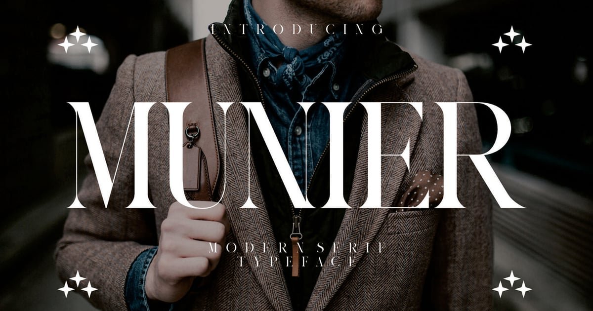 MUNIER Modern Serif Typeface Font font preview