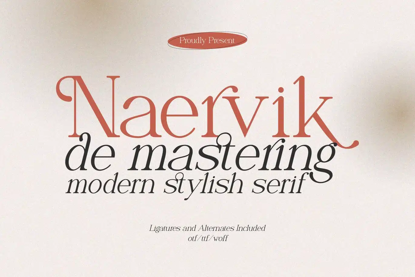 Naervik | Modern Serif Font font preview