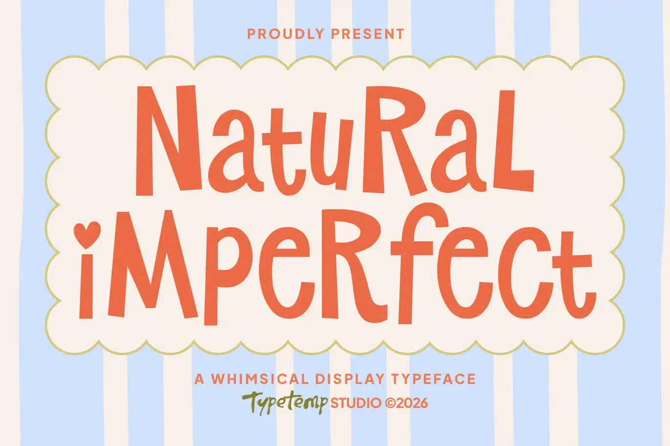 Natural Imperfect Whimsical Display Font font preview