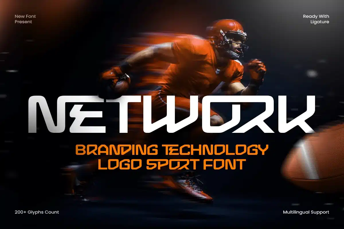 Network – Branding Technology Logo Sport Font font preview