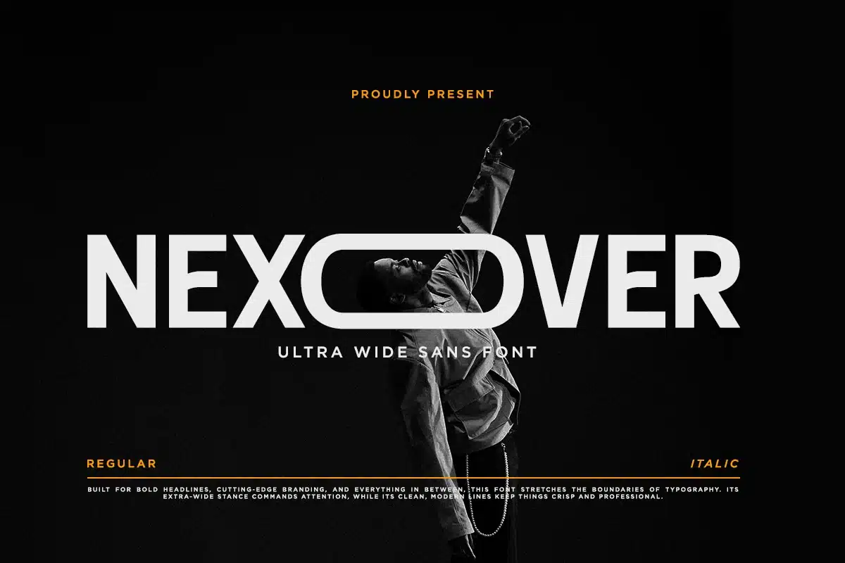Nexover – Ultra Wide Sans Font font preview