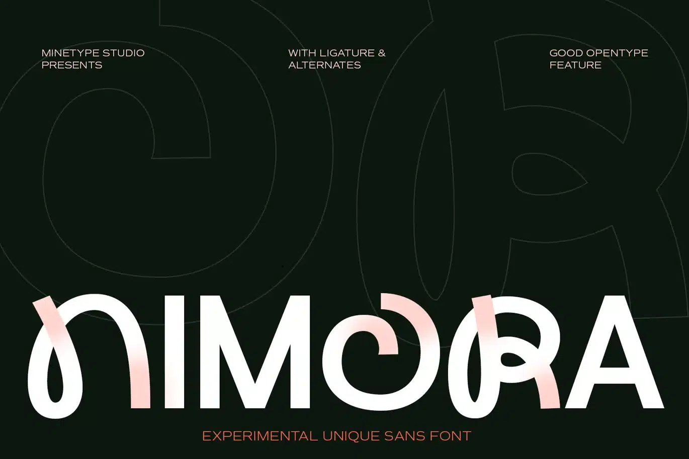 Nimora – Experimental Unique Sans Font font preview