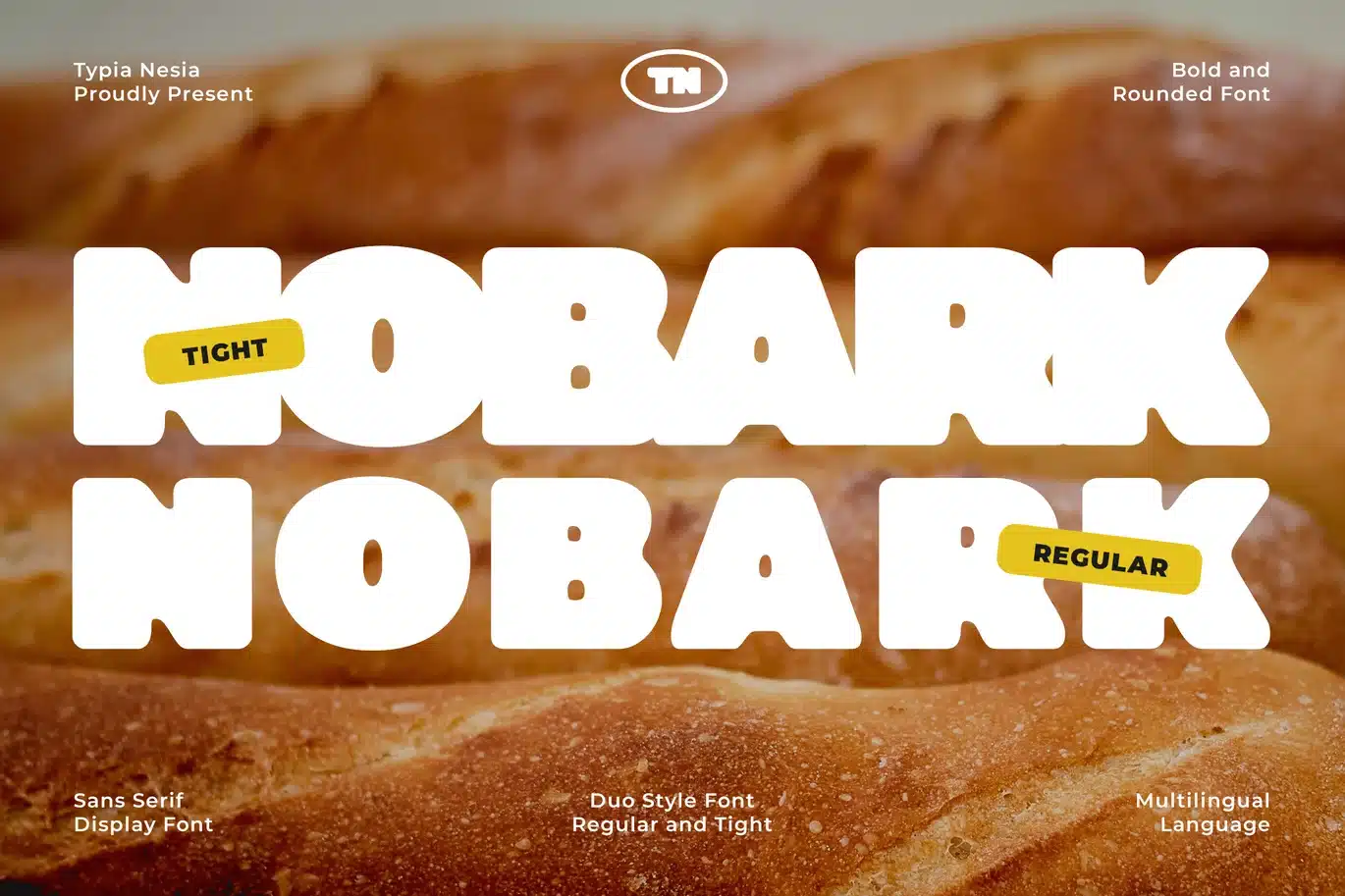 Nobark – Modern Rounded Bold Chunky Logo Sans Font font preview