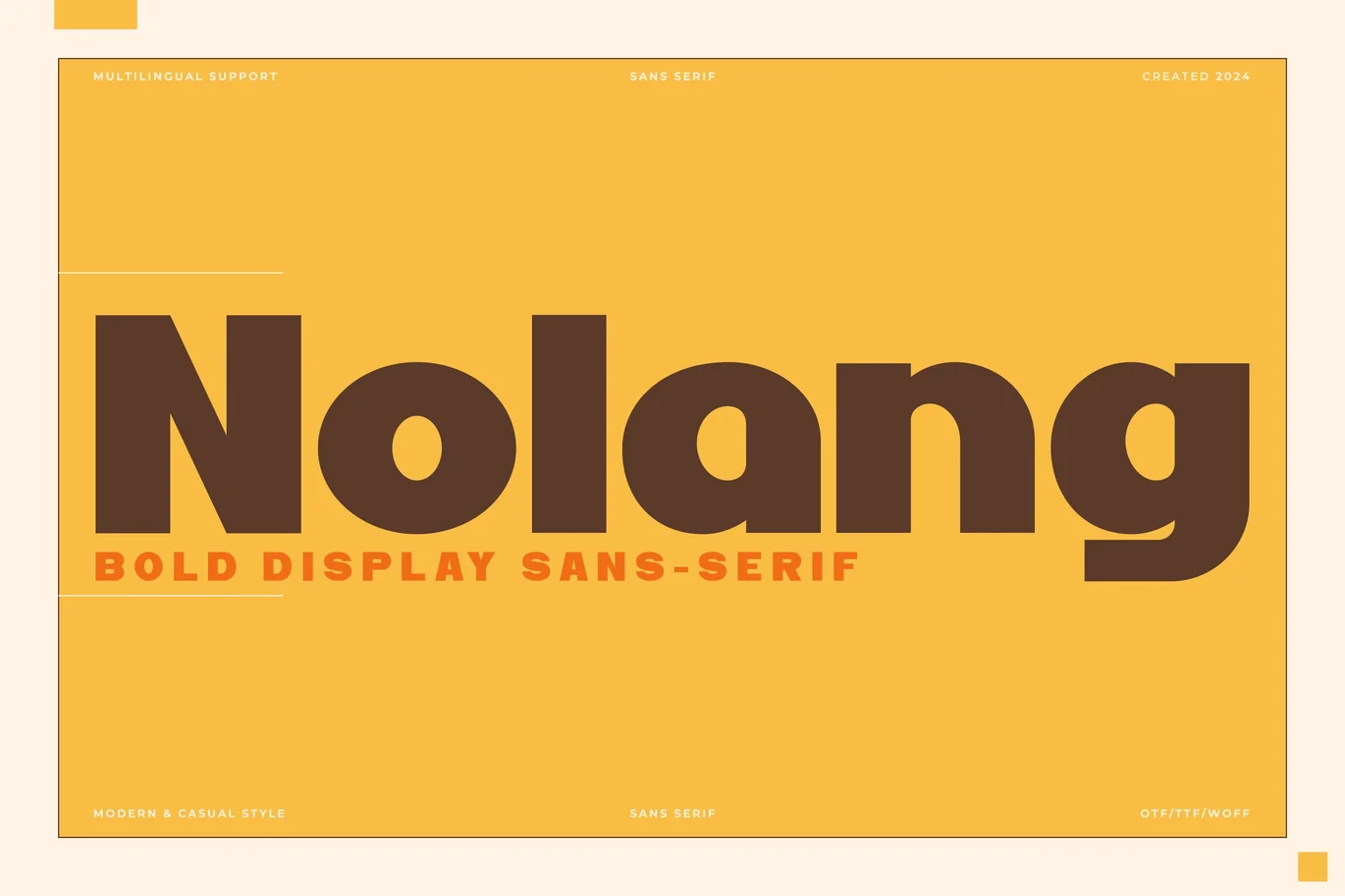Nolang | Bold Display Sans Serif Font font preview