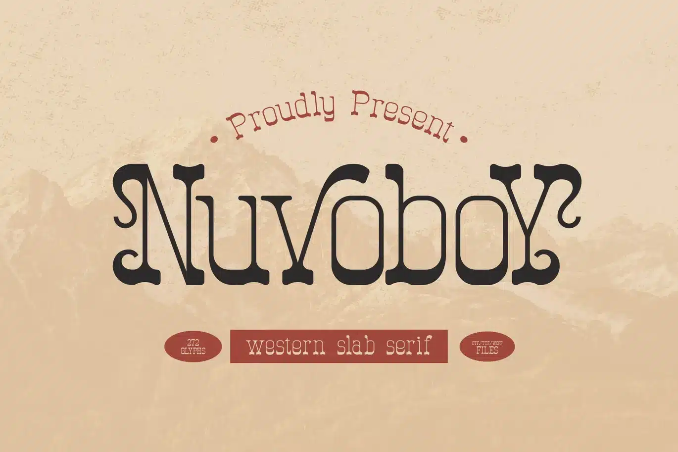 Nuvoboy | Western Slab Serif Font font preview