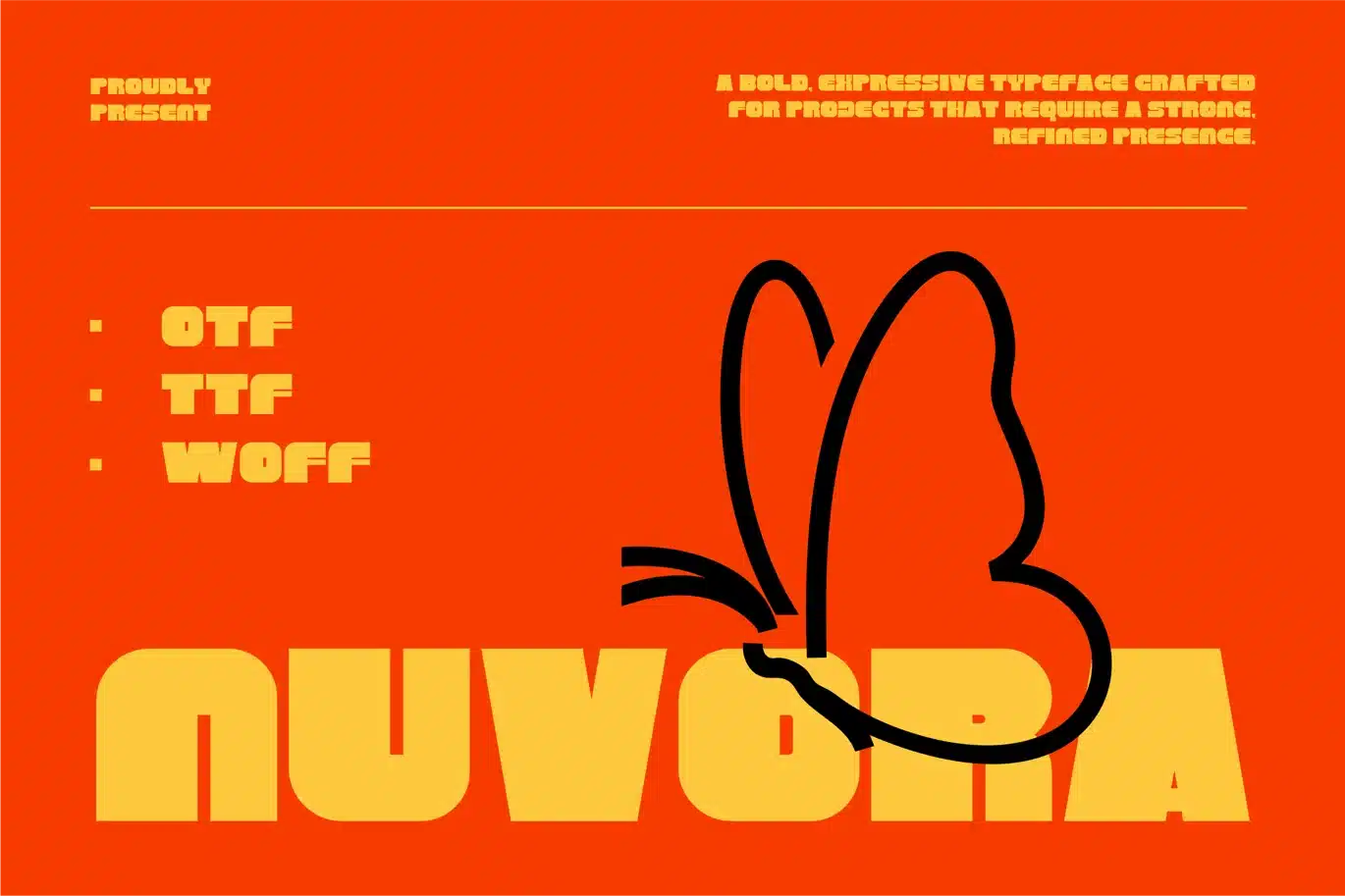 Nuvora – Bold Display Font font preview