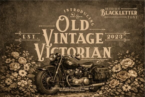 Old Vintage Victorian Font font preview