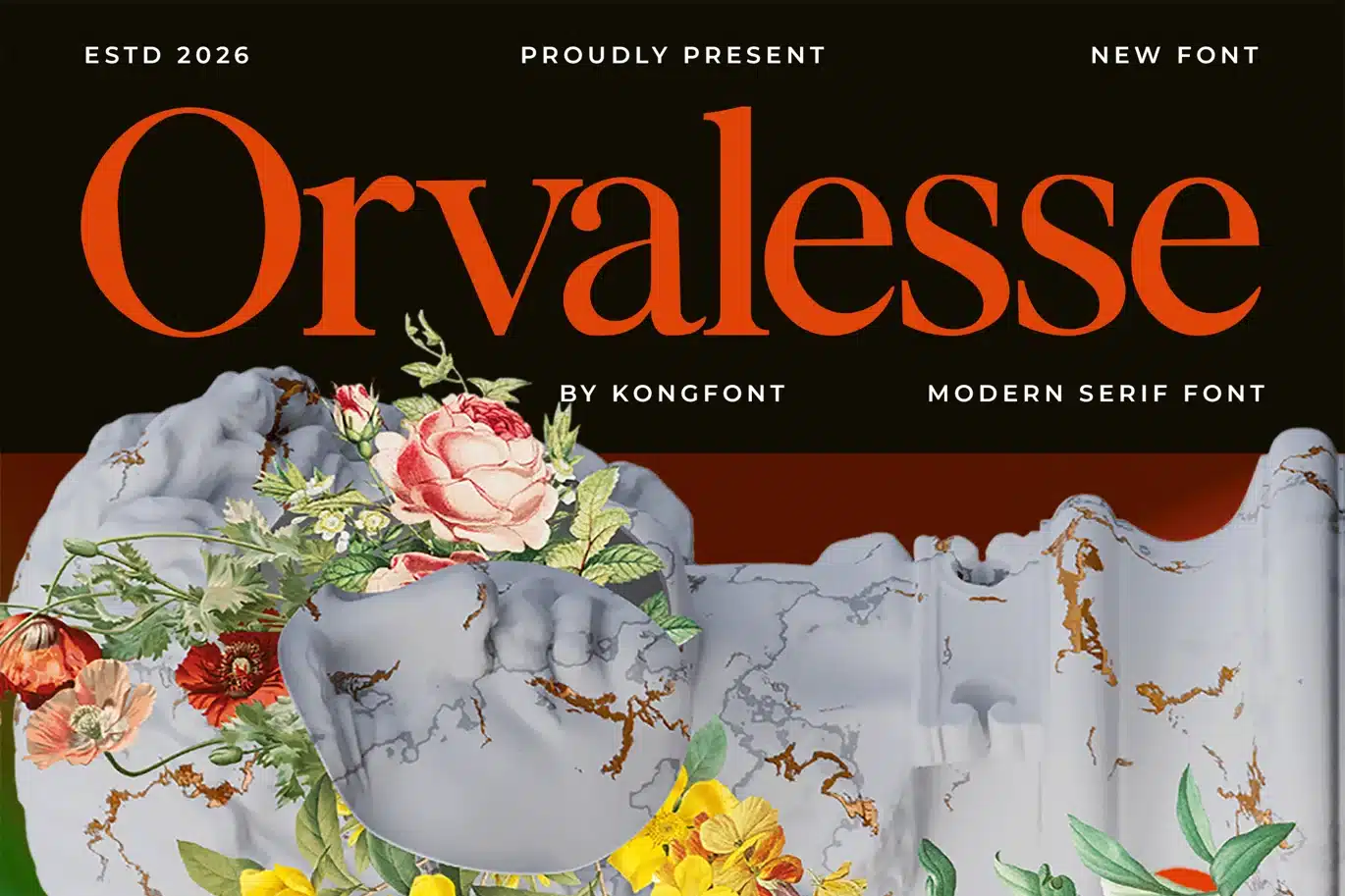 Orvaless – Modern Serif Font font preview