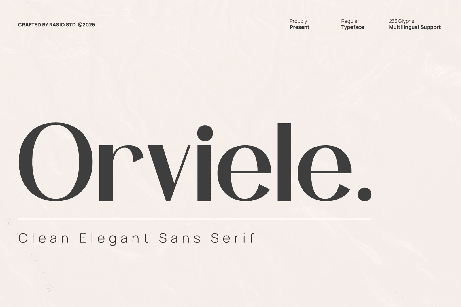 Orviele Clean Sans Serif Font font preview