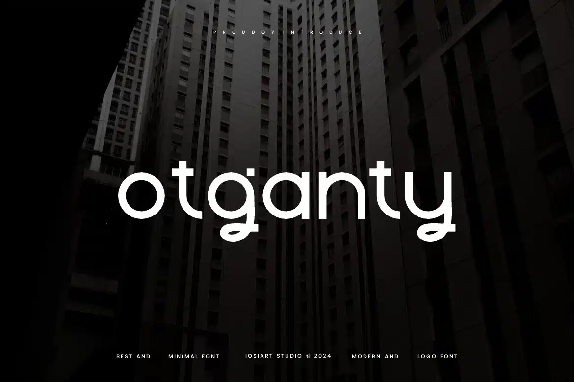 Otganty Minimal Logo Font font preview