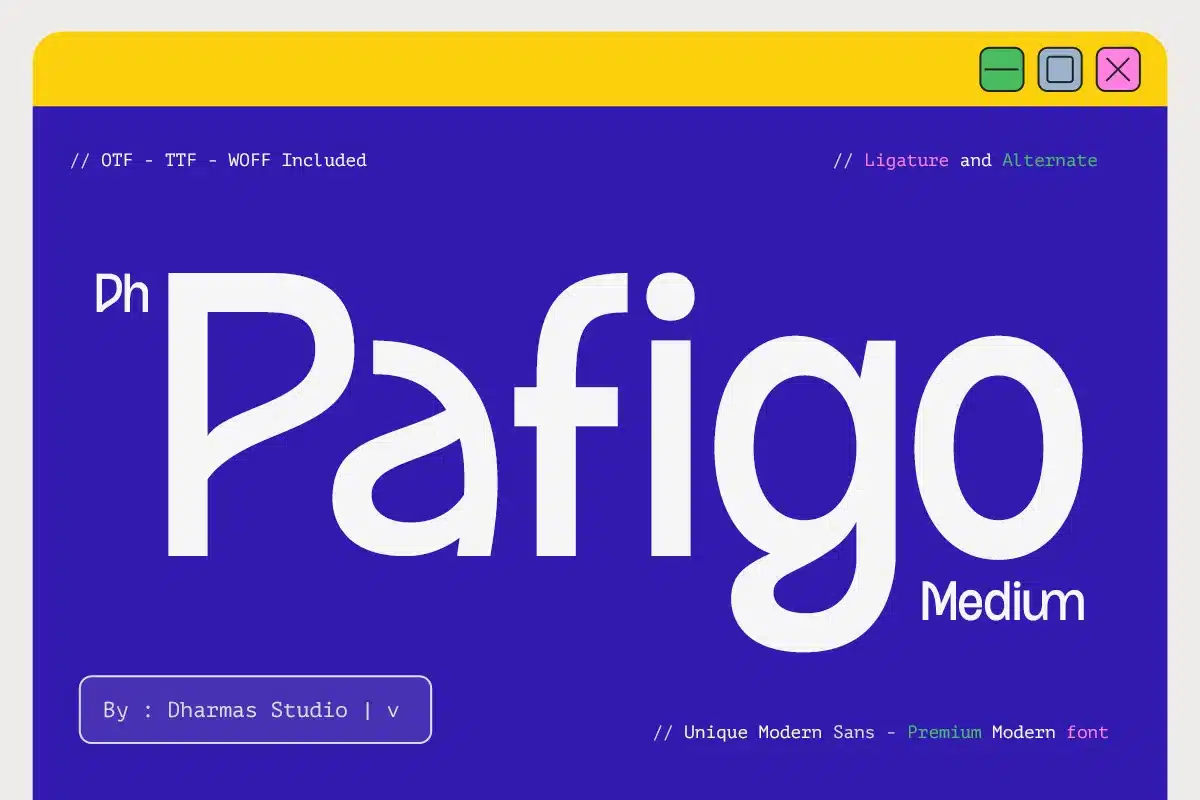 Pafigo – Elegant Branding Font font preview