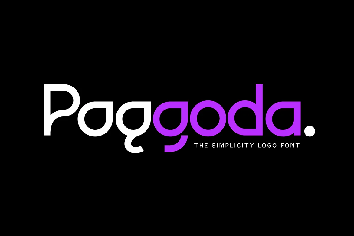 Paggoda – The Simplicity Logo Font font preview
