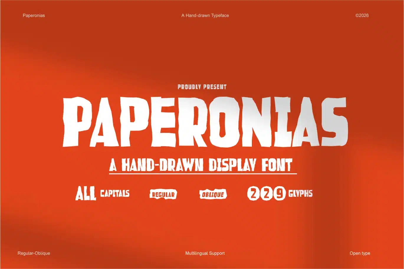 Paperonias – Handdrawn Display Font font preview