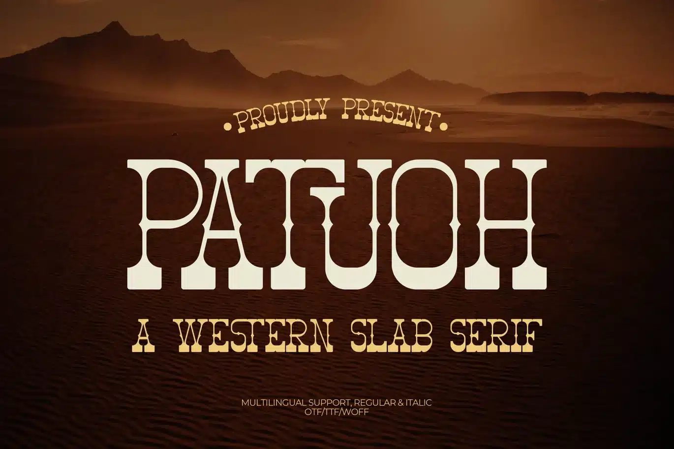 Patuoh | Western Slab Serif Font font preview