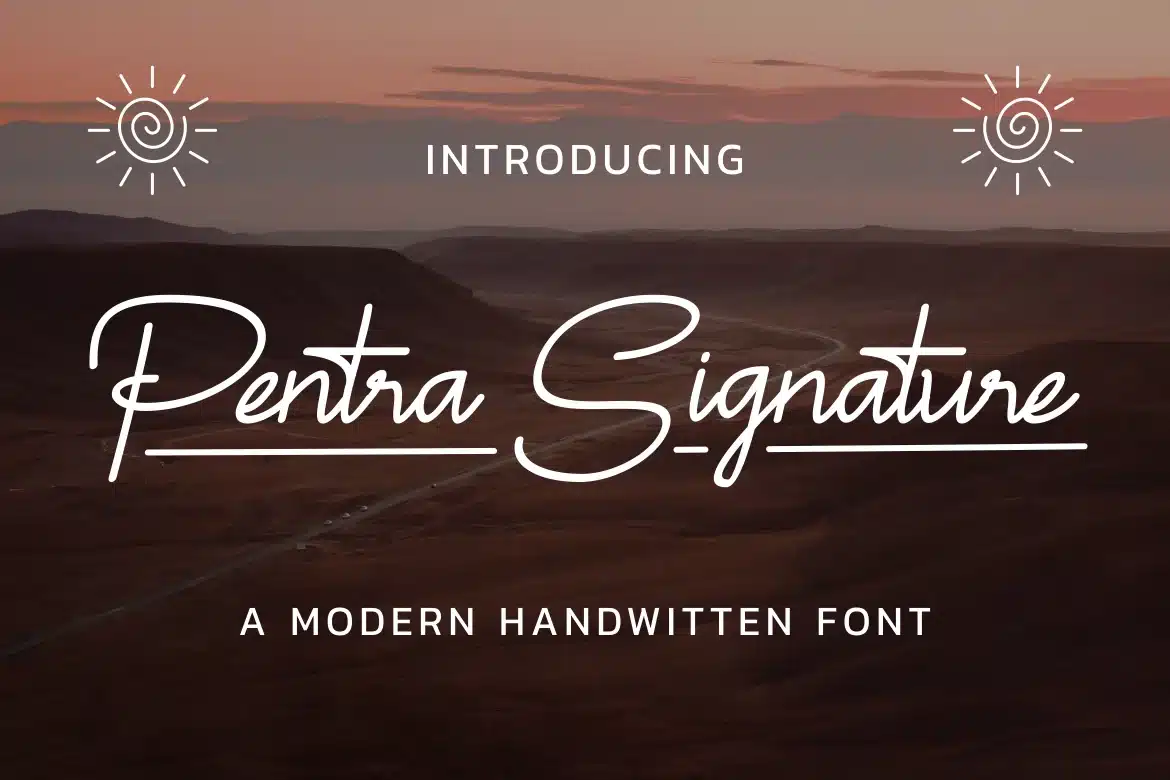 Pentra Signature – A Modern Handwritten Font font preview