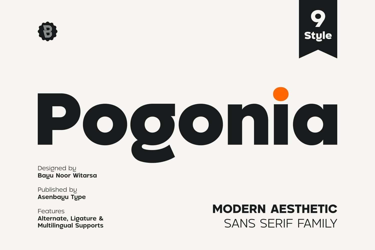 Pogonia – Modern Font Family font preview