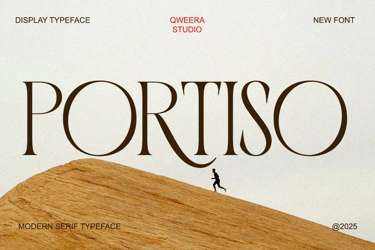 Portiso – Modern Luxury Logo Serif Font font preview