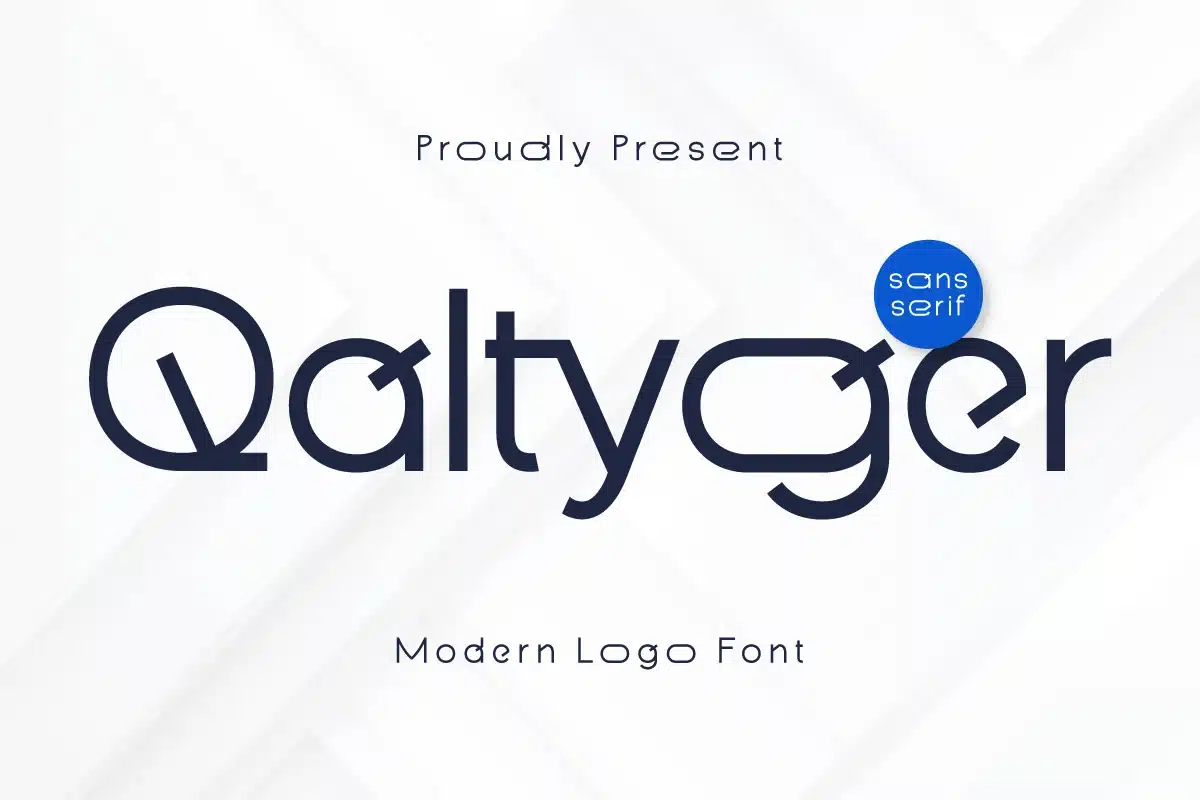 Qaltyger – Modern Logo Font font preview
