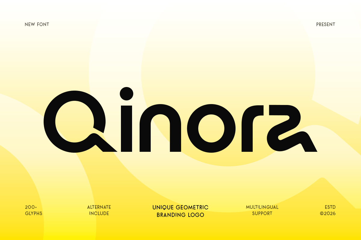 Qinora – Sans Serif Logo Tech Font font preview