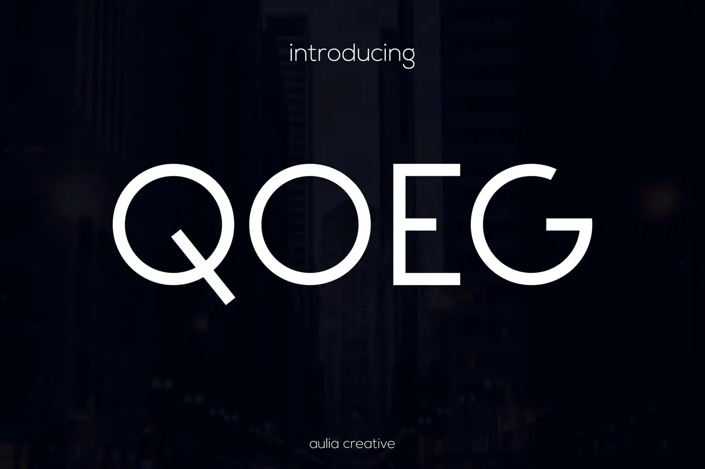Qoeg – Sans Display Logo Font font preview