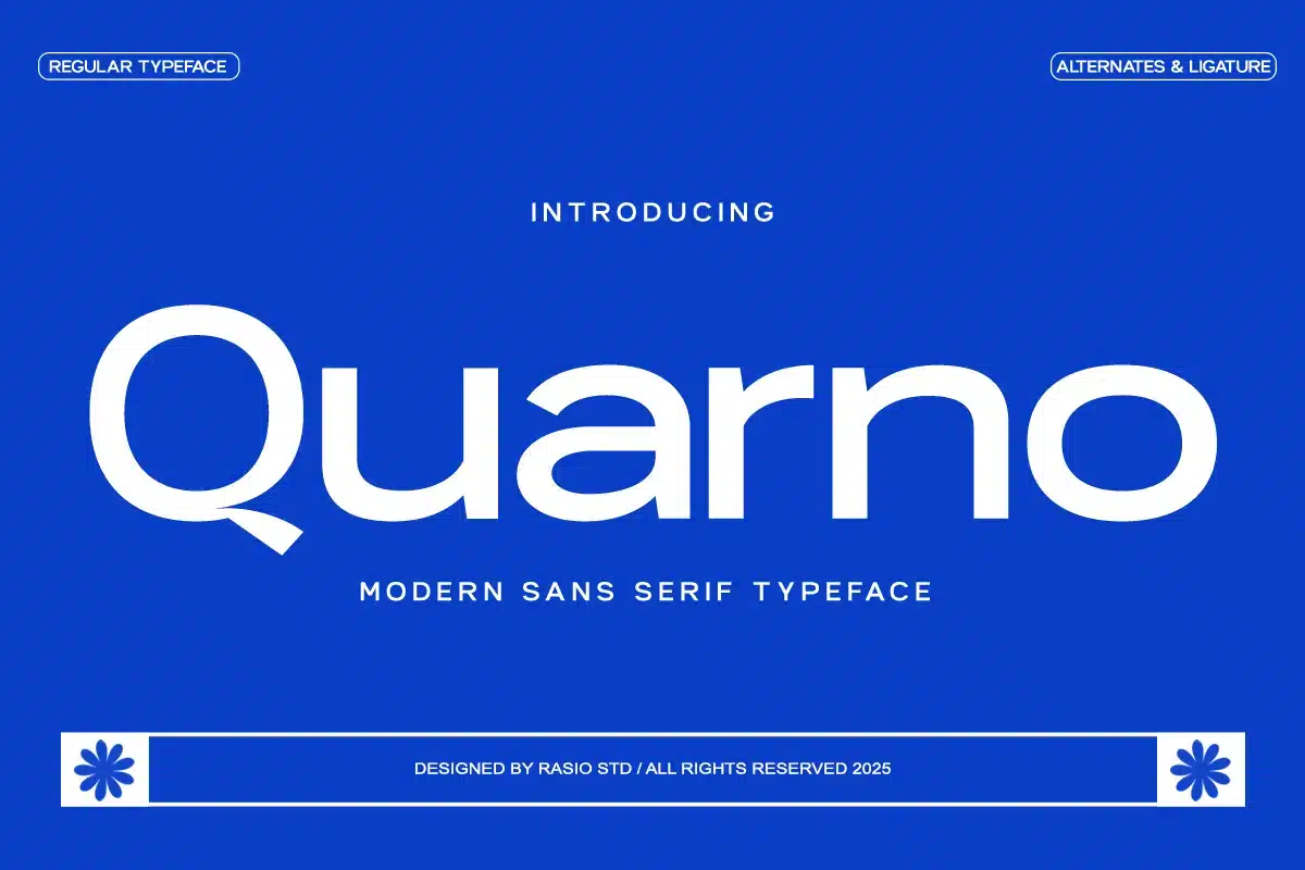 Quarno Modern Sans Serif Font font preview