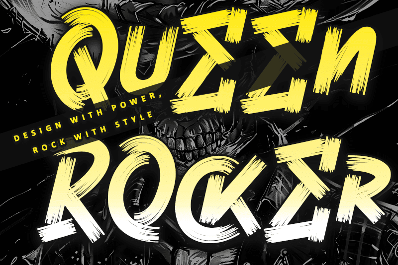 Queen Rocker-Personal use Font font preview