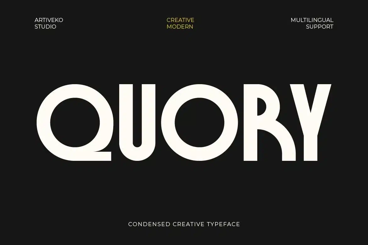 Quory – Modern Retro Font font preview