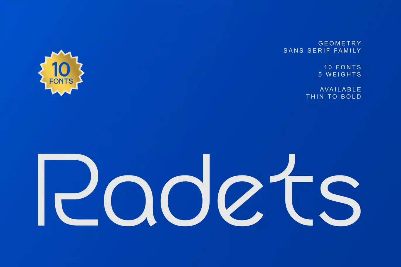 Radets – Geometry Sans Serif Family Font font preview